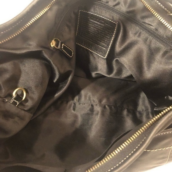 Coach ergo turnlock hobo bag black leather - Picture 8 of 10